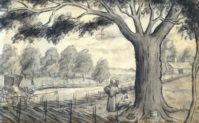 Eine Weide auf dem Weg nach Tun von Johan Gustaf Thun
